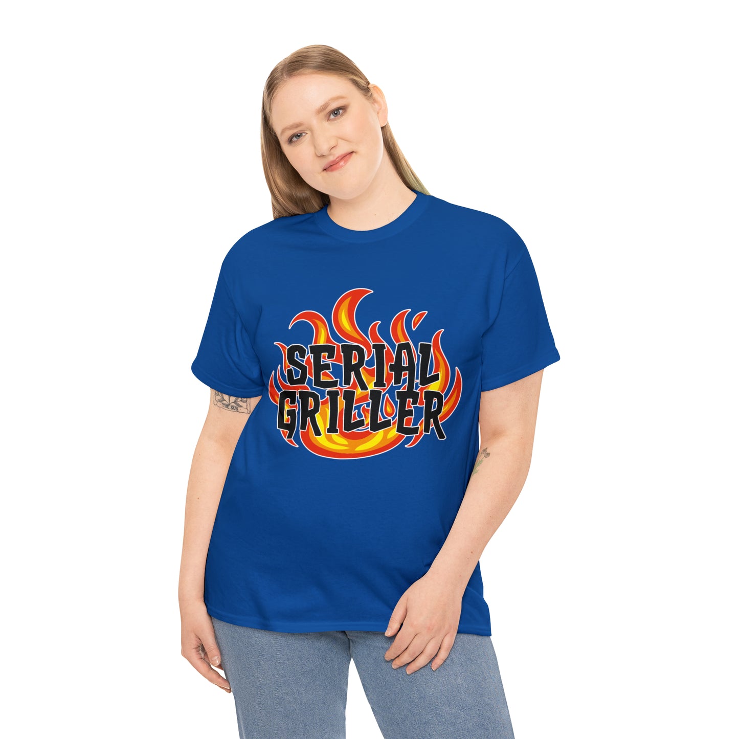 Serial Griller: Unisex Heavy Cotton Tee