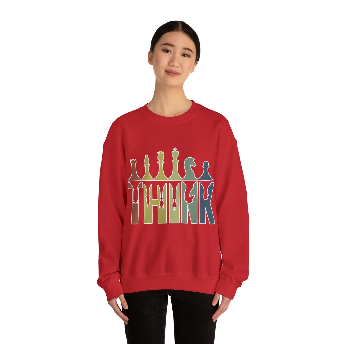 Think - Chess: Unisex Heavy Blend™ Crewneck Sweatshirt