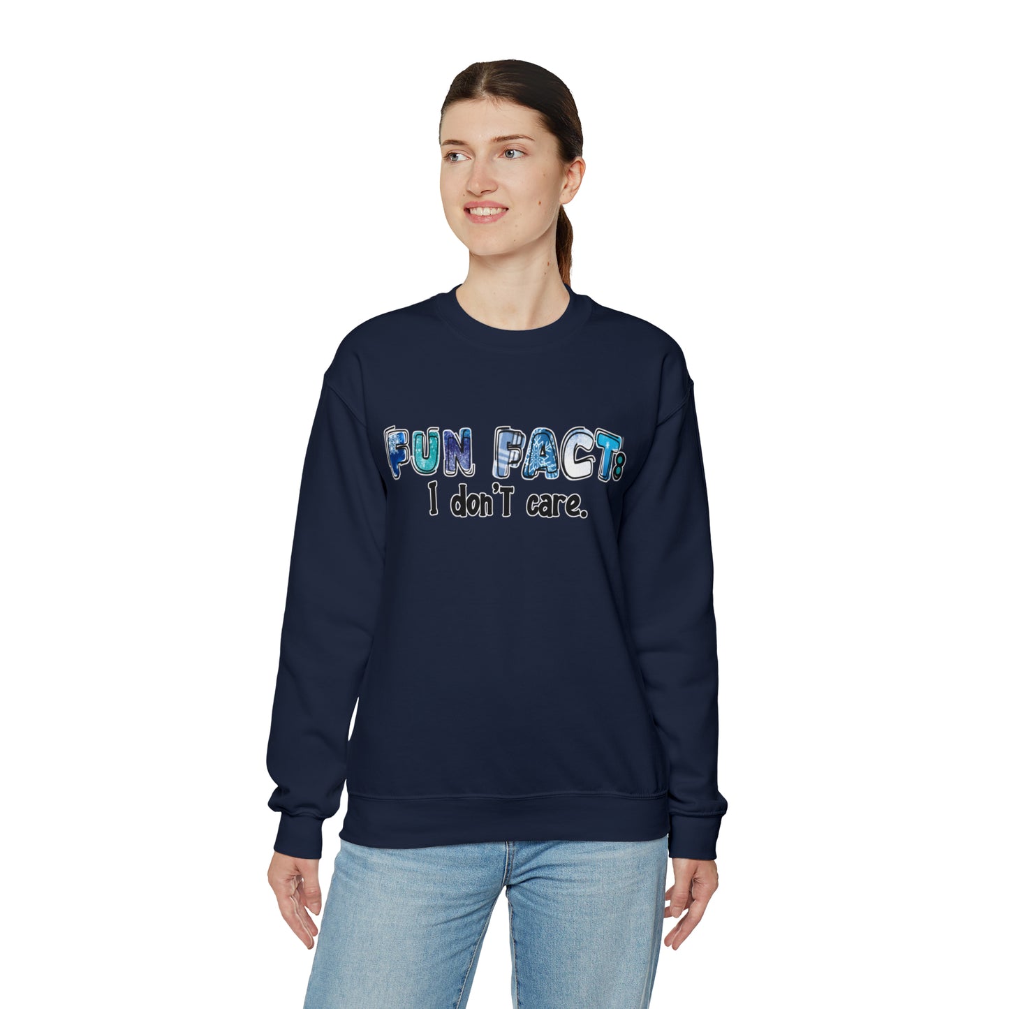 Fun Fact - I don't Care: Unisex Heavy Blend™ Crewneck Sweatshirt