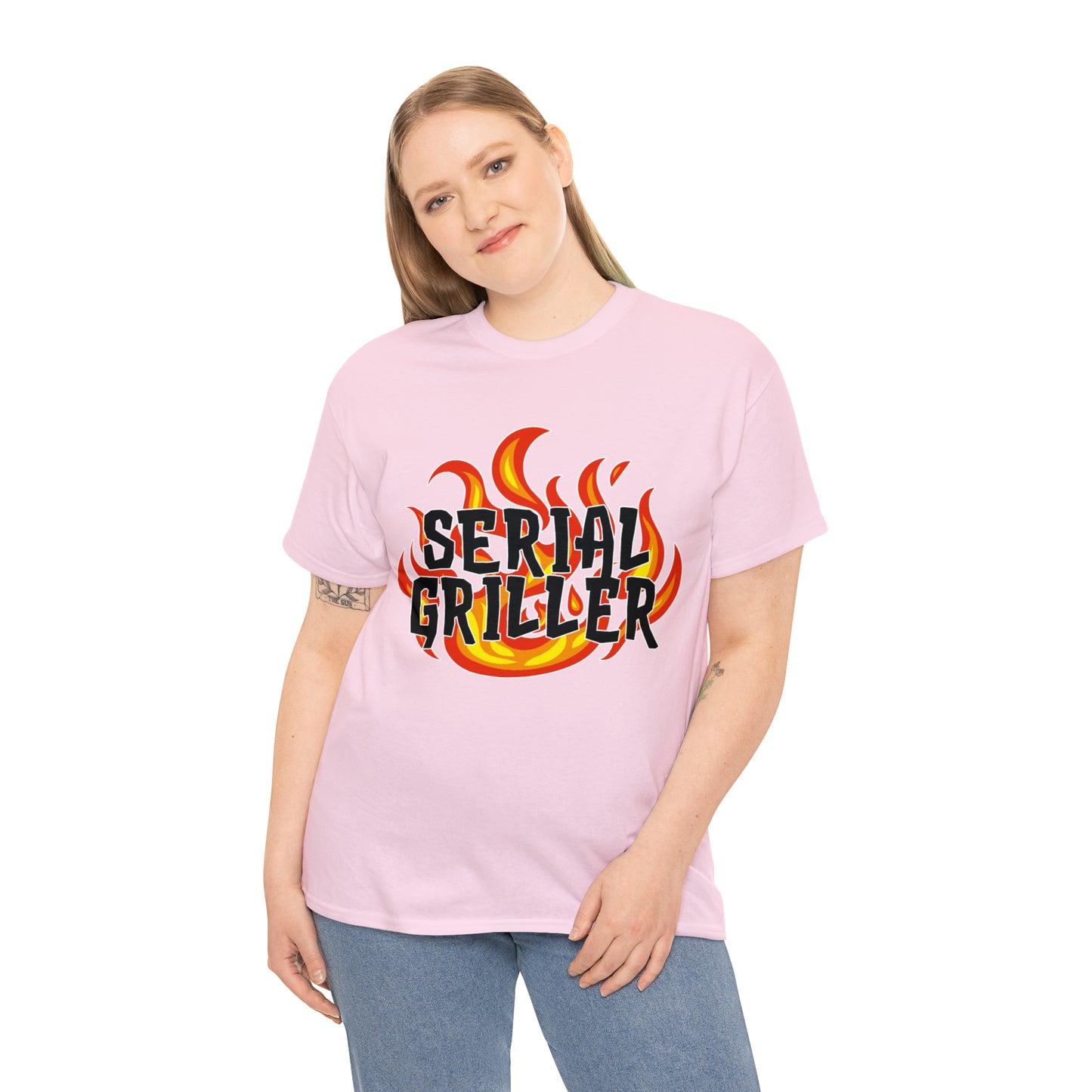 Serial Griller: Unisex Heavy Cotton Tee