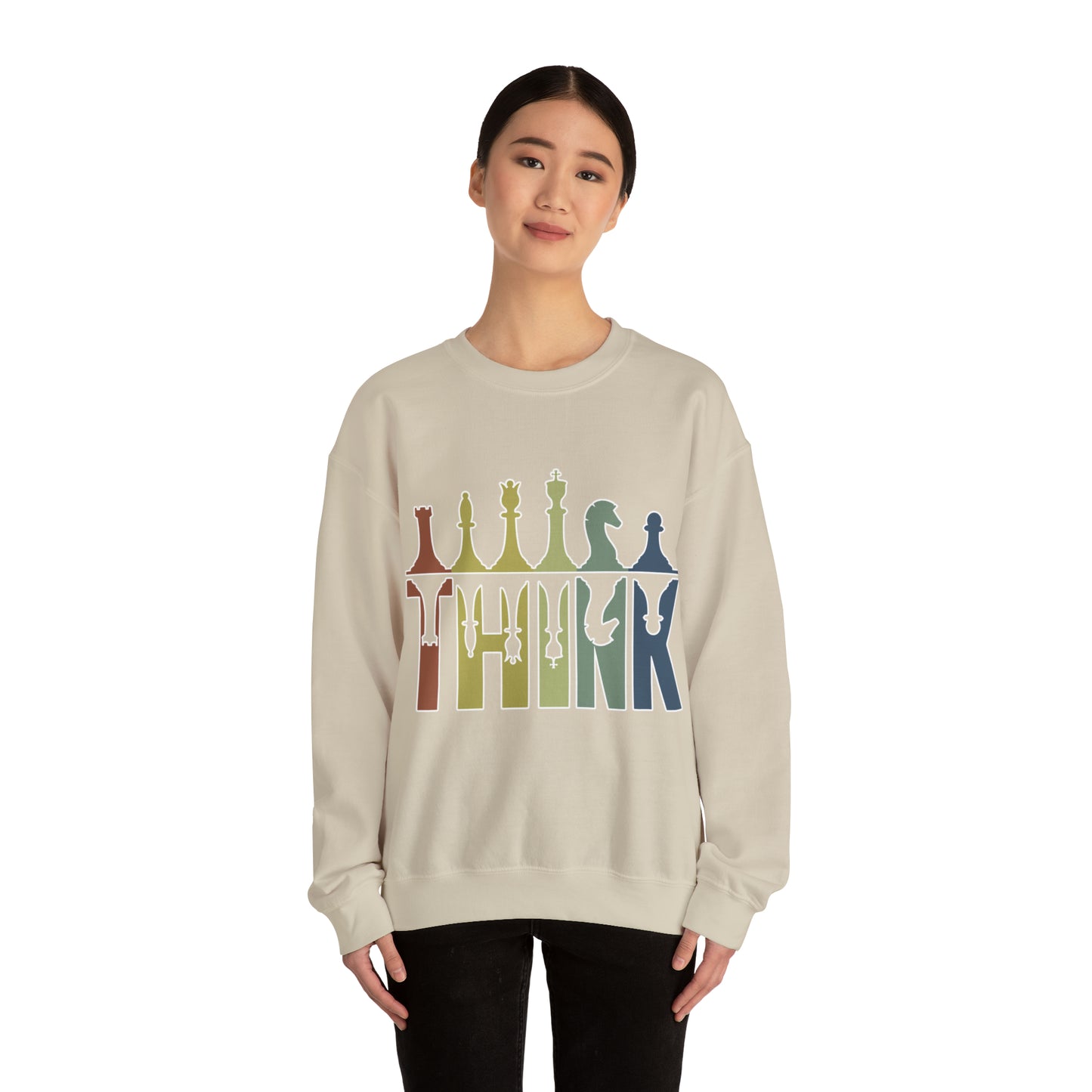 Think - Chess: Unisex Heavy Blend™ Crewneck Sweatshirt