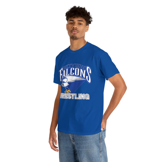 Skyview Falcons Wrestling: Unisex Heavy Cotton Tee