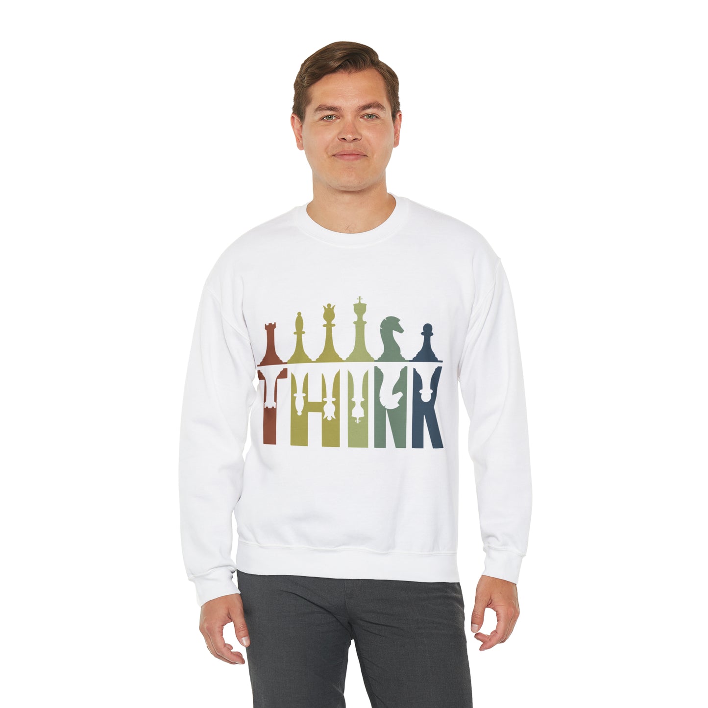 Think - Chess: Unisex Heavy Blend™ Crewneck Sweatshirt