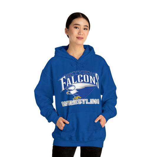 Lady Falcons: 2-Sided Design; Unisex Heavy Blend™ Hooded Sweatshirt