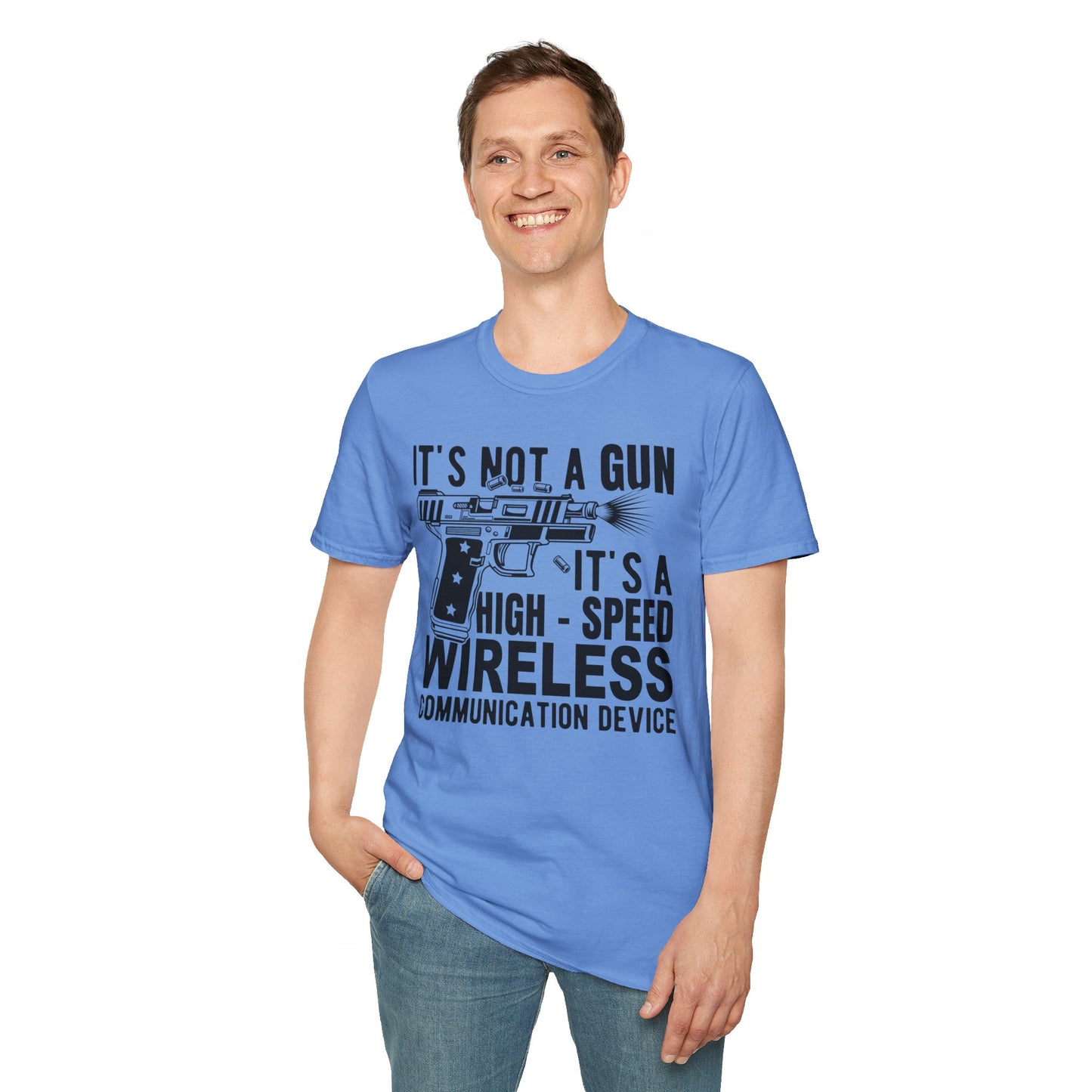 High Speed Communication Device Unisex Softstyle T-Shirt