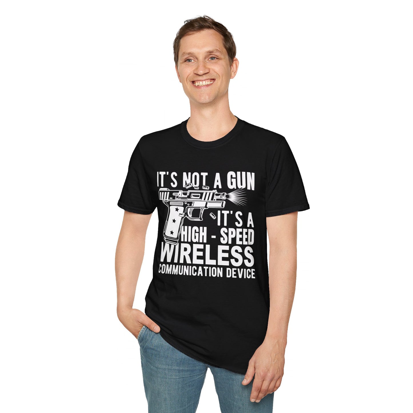 High Speed Communication Device Unisex Softstyle T-Shirt