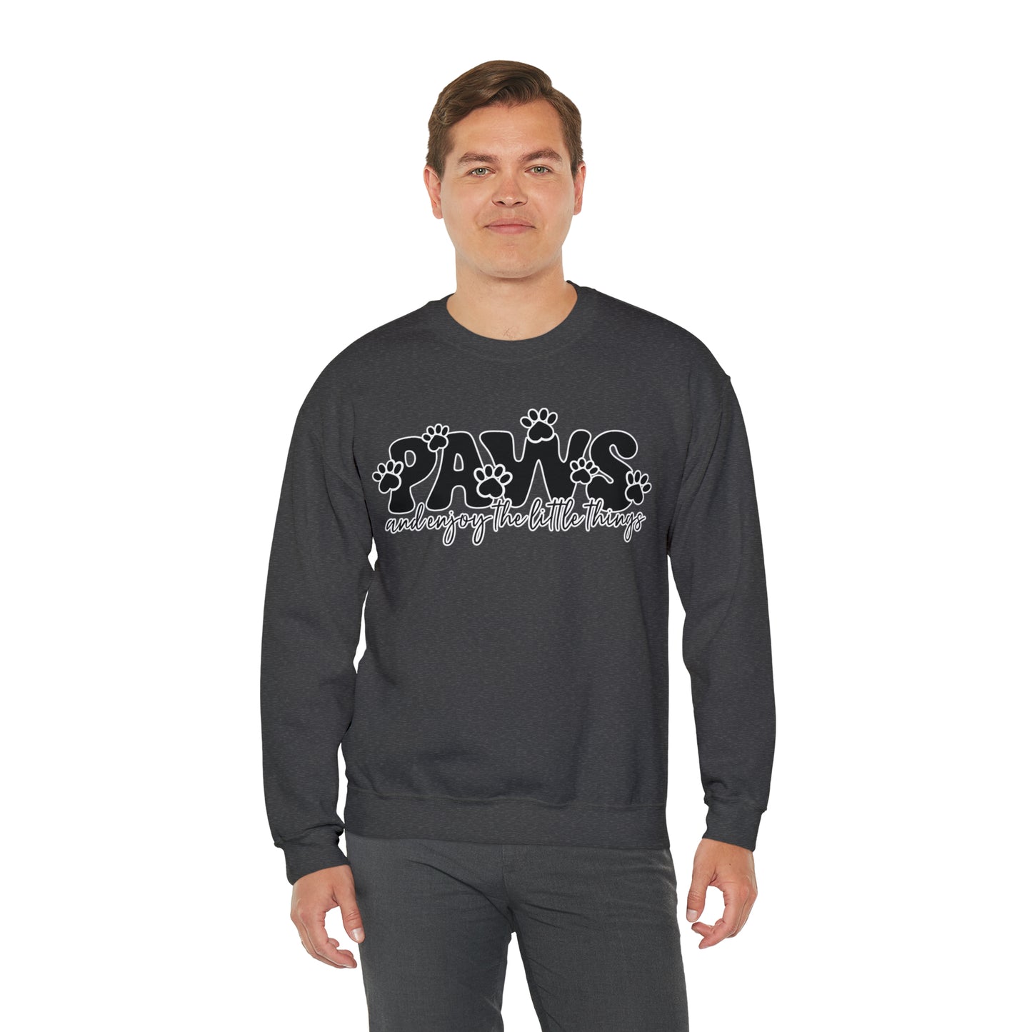 Paws & Enjoy the little things: Unisex Heavy Blend™ Crewneck Sweatshirt