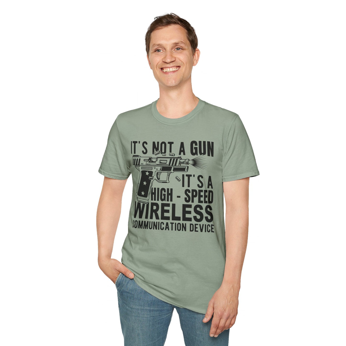 High Speed Communication Device Unisex Softstyle T-Shirt