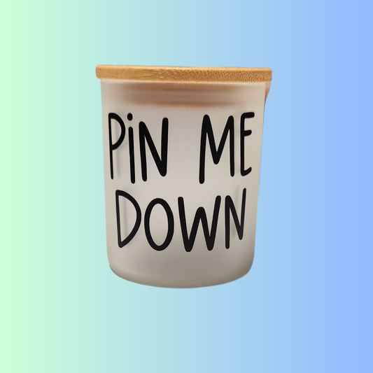 Frosted Bathroom Canister - Pin Me Down Black