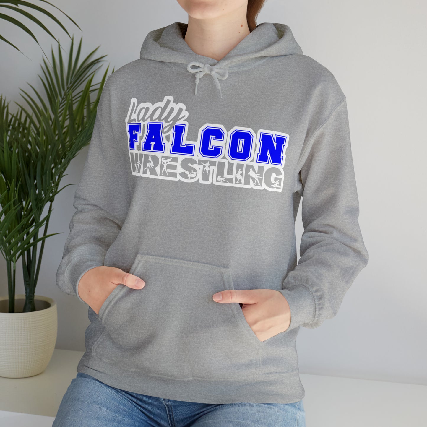 Lady Falcon Wrestling 2-Sided: Unisex Heavy Blend™ Hooded Sweatshirt