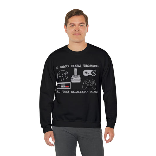 I have been trained in the Ancient Arts: Unisex Heavy Blend™ Crewneck Sweatshirt