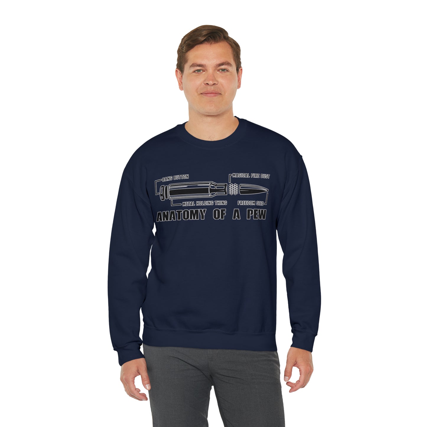 Anatomy of a Pew: Unisex Heavy Blend™ Crewneck Sweatshirt