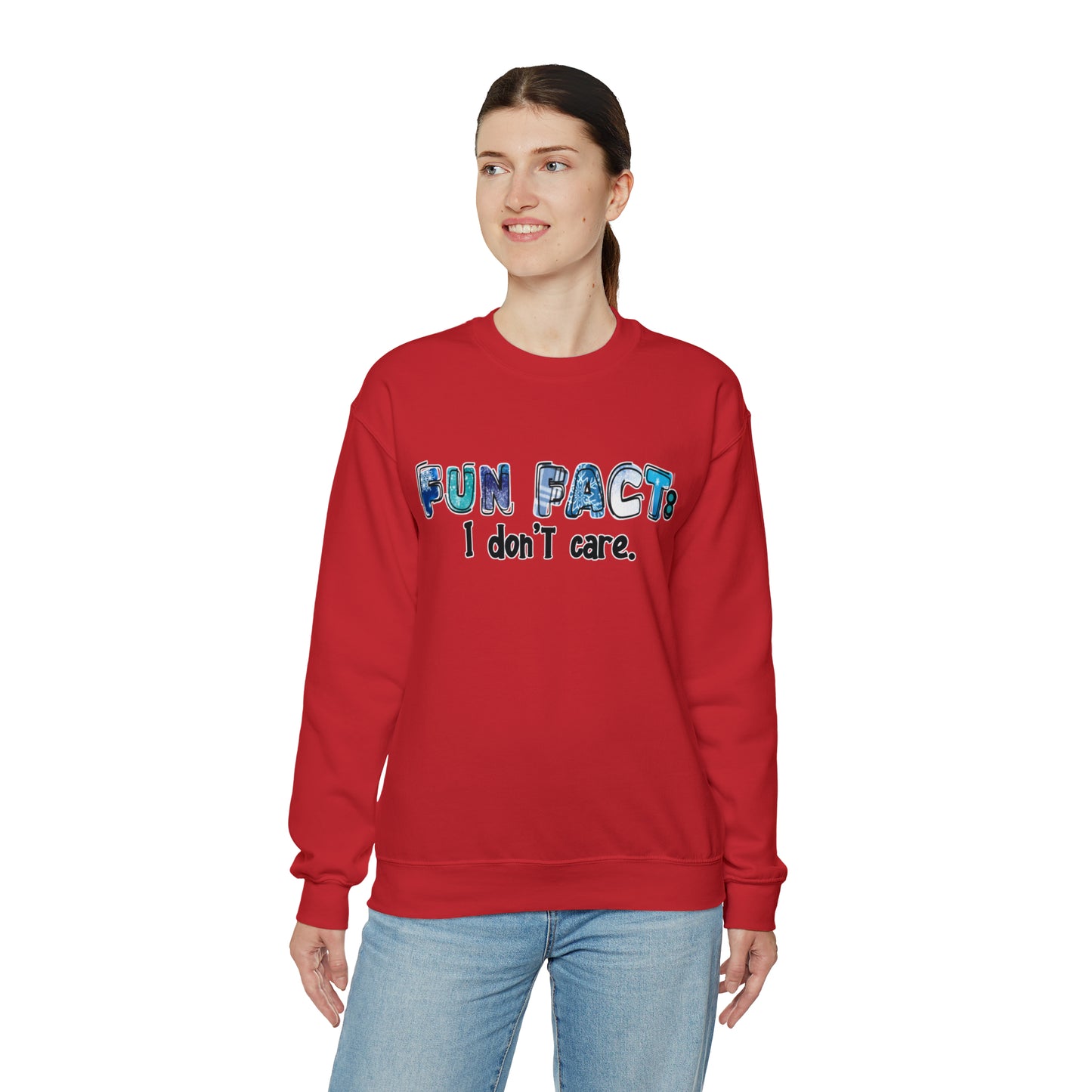 Fun Fact - I don't Care: Unisex Heavy Blend™ Crewneck Sweatshirt