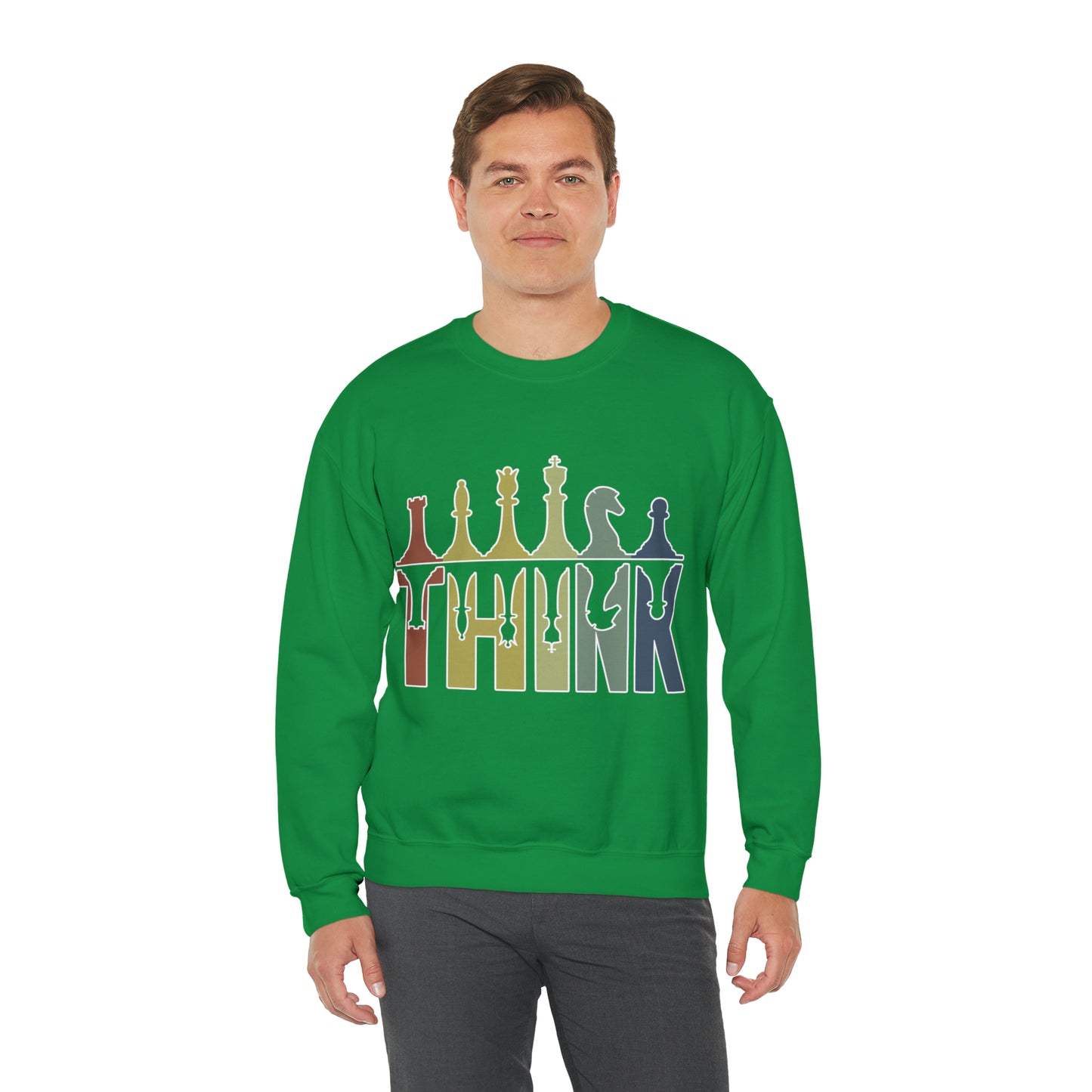 Think - Chess: Unisex Heavy Blend™ Crewneck Sweatshirt