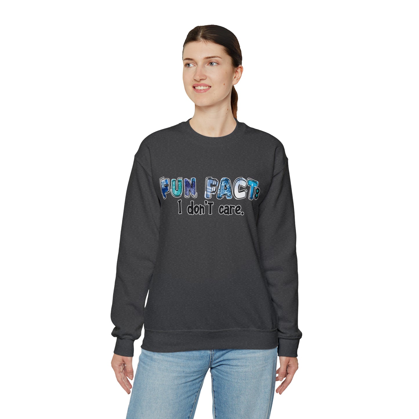 Fun Fact - I don't Care: Unisex Heavy Blend™ Crewneck Sweatshirt