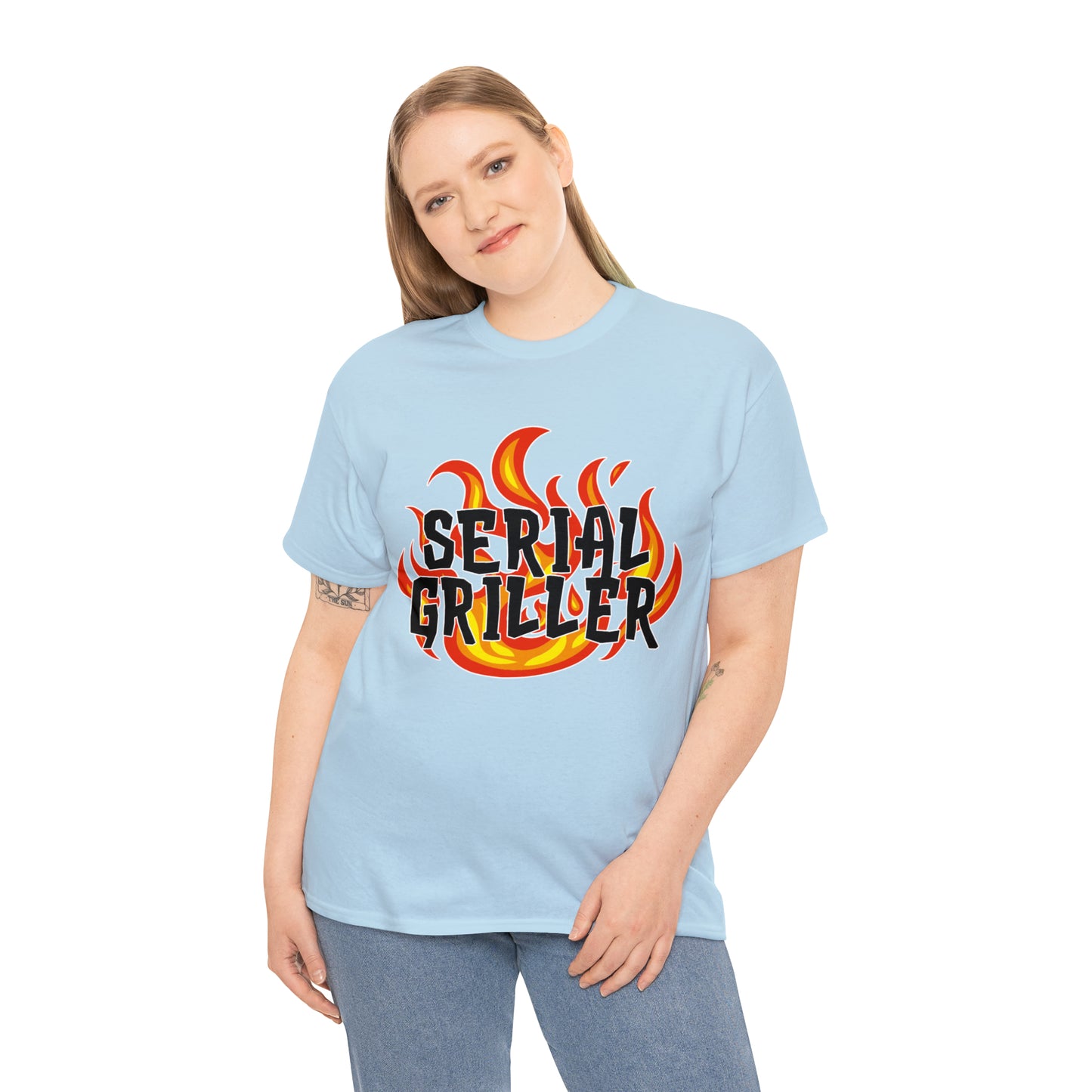 Serial Griller: Unisex Heavy Cotton Tee