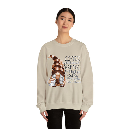 Coffee Spelled Backwards is Effoc: Unisex Heavy Blend™ Crewneck Sweatshirt