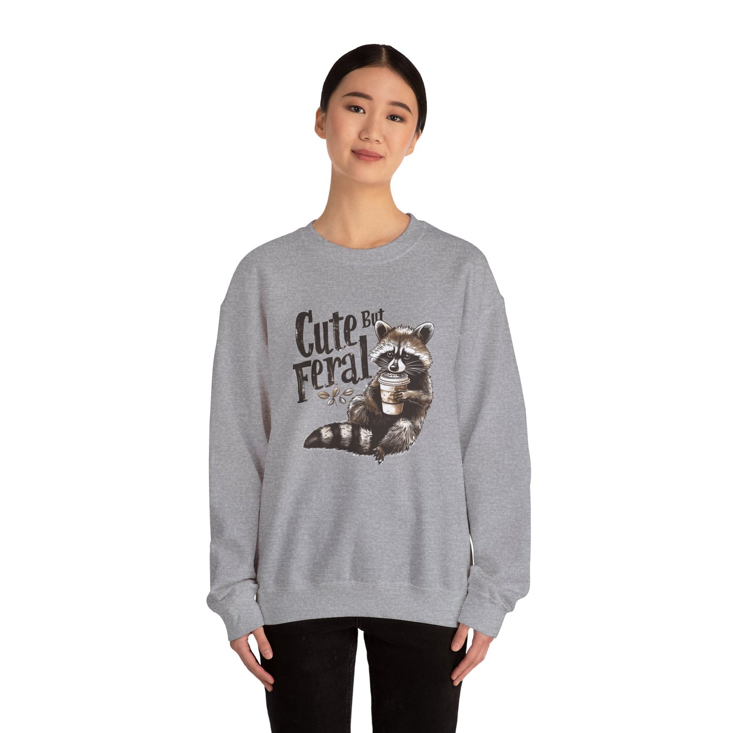 Cute but Feral - Unisex Heavy Blend™ Crewneck Sweatshirt