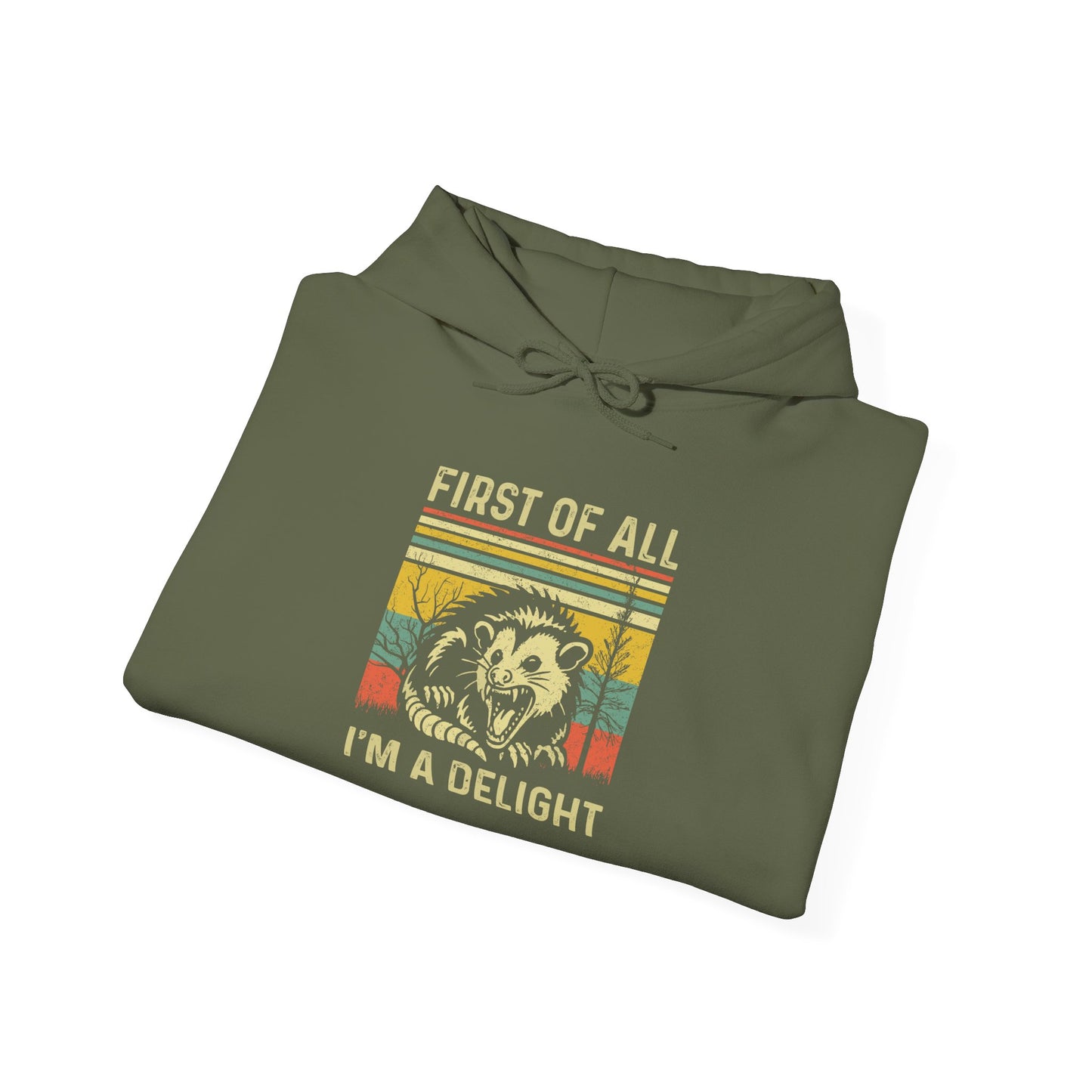 First of All I'm a Delight - Unisex Heavy Blend™ Hooded Sweatshirt