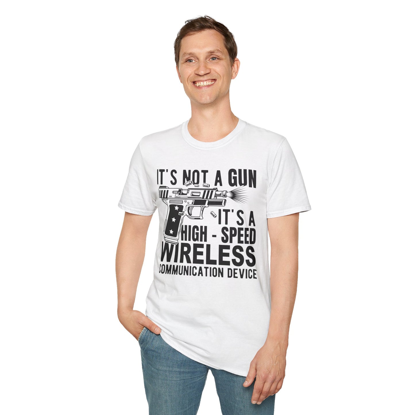 High Speed Communication Device Unisex Softstyle T-Shirt