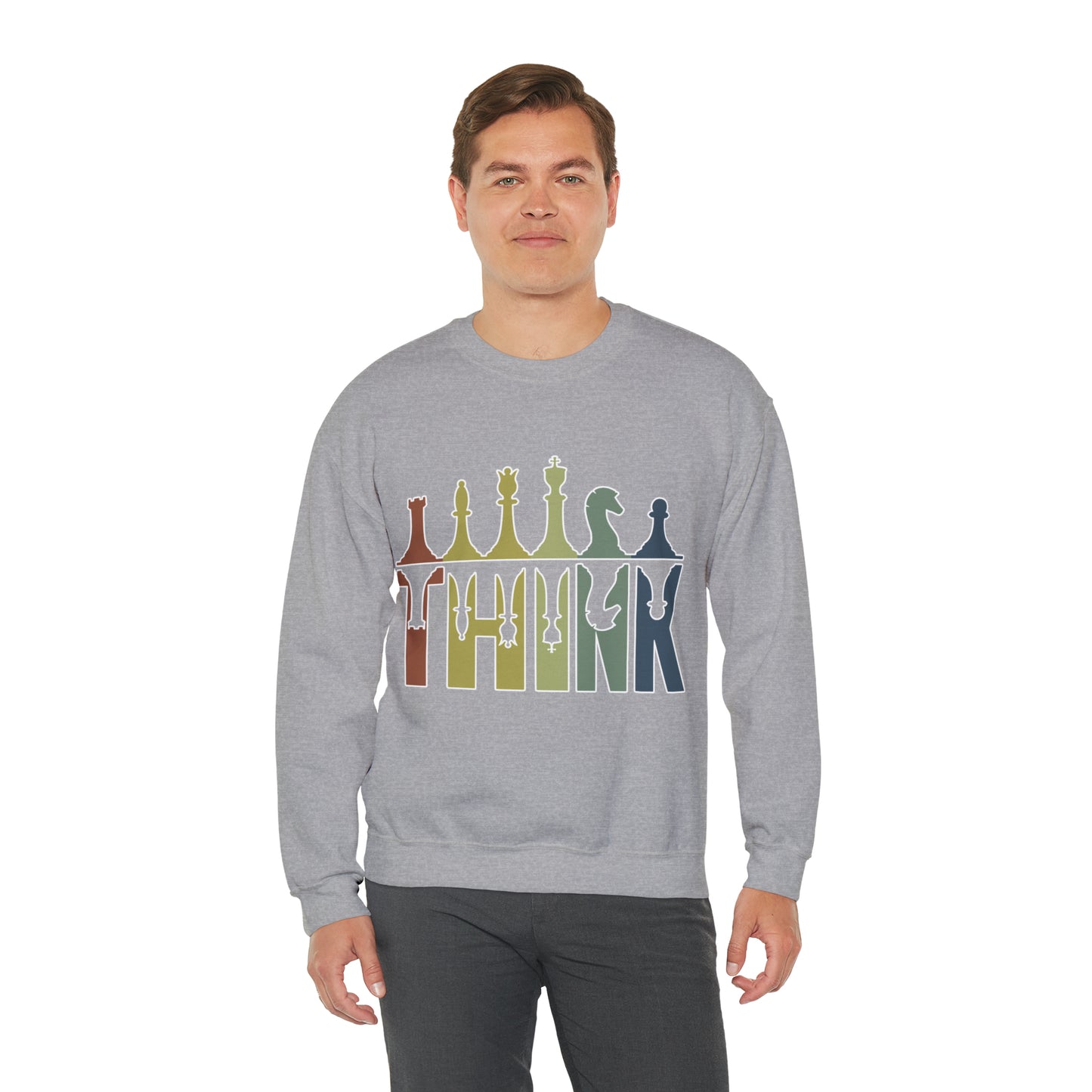 Think - Chess: Unisex Heavy Blend™ Crewneck Sweatshirt