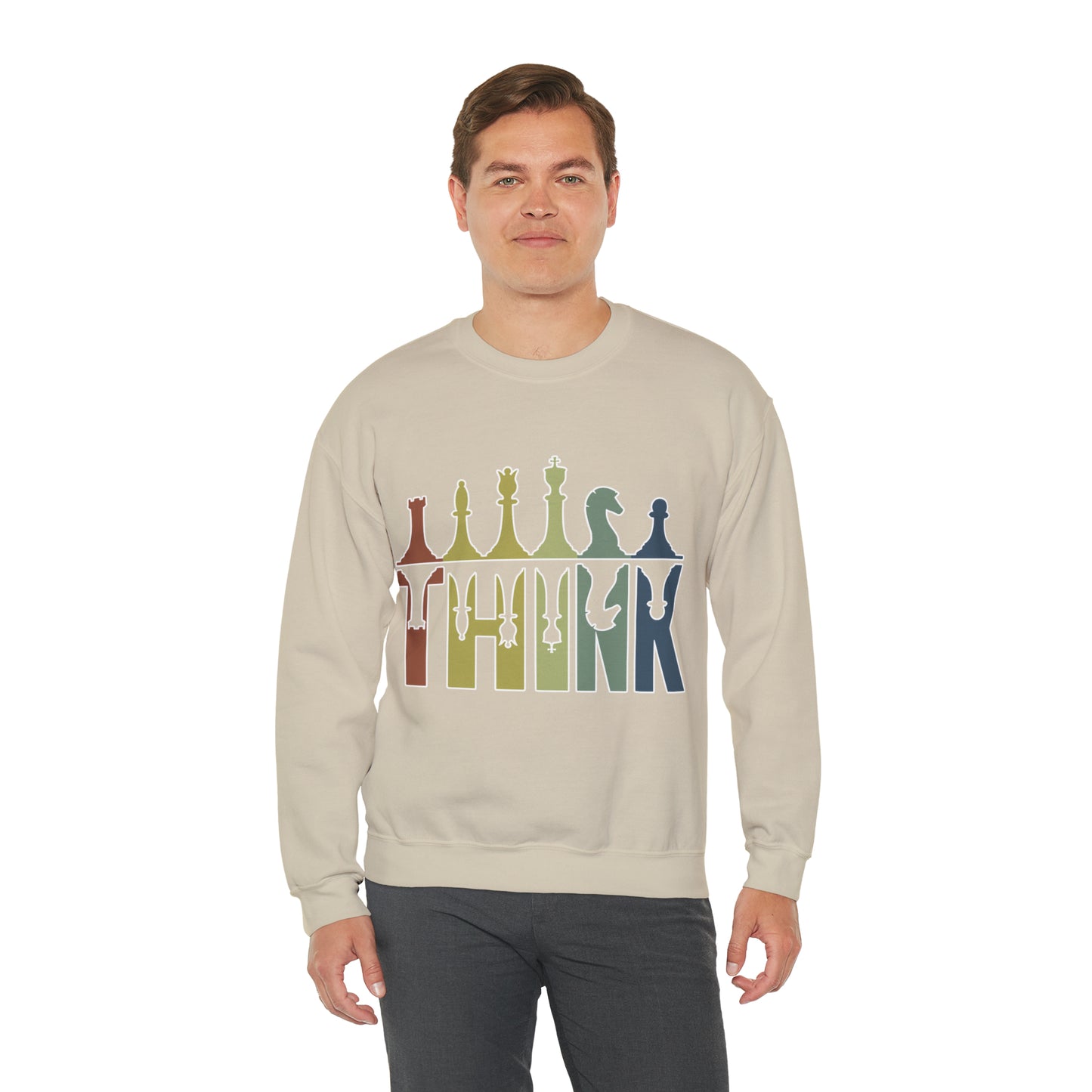 Think - Chess: Unisex Heavy Blend™ Crewneck Sweatshirt