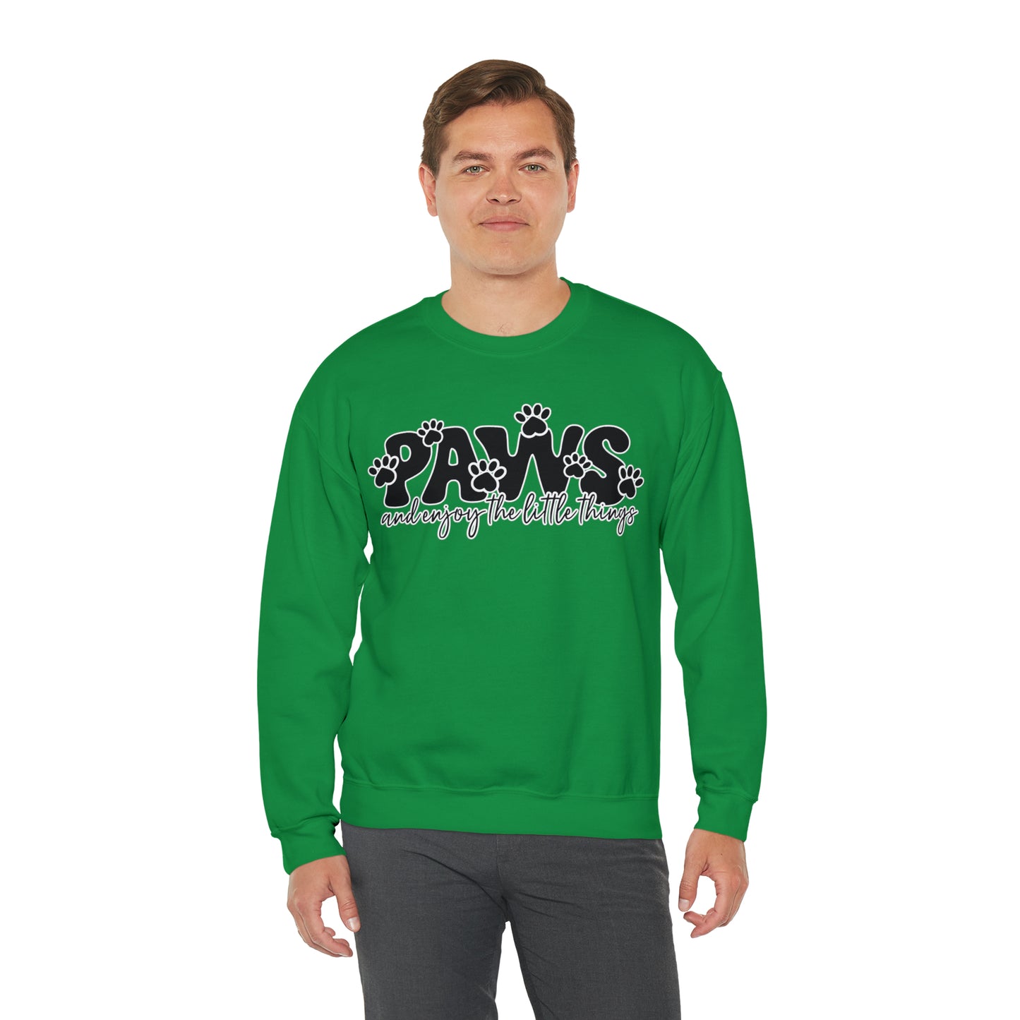 Paws & Enjoy the little things: Unisex Heavy Blend™ Crewneck Sweatshirt