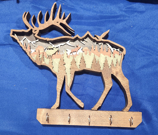 Layered ELK Key Holder