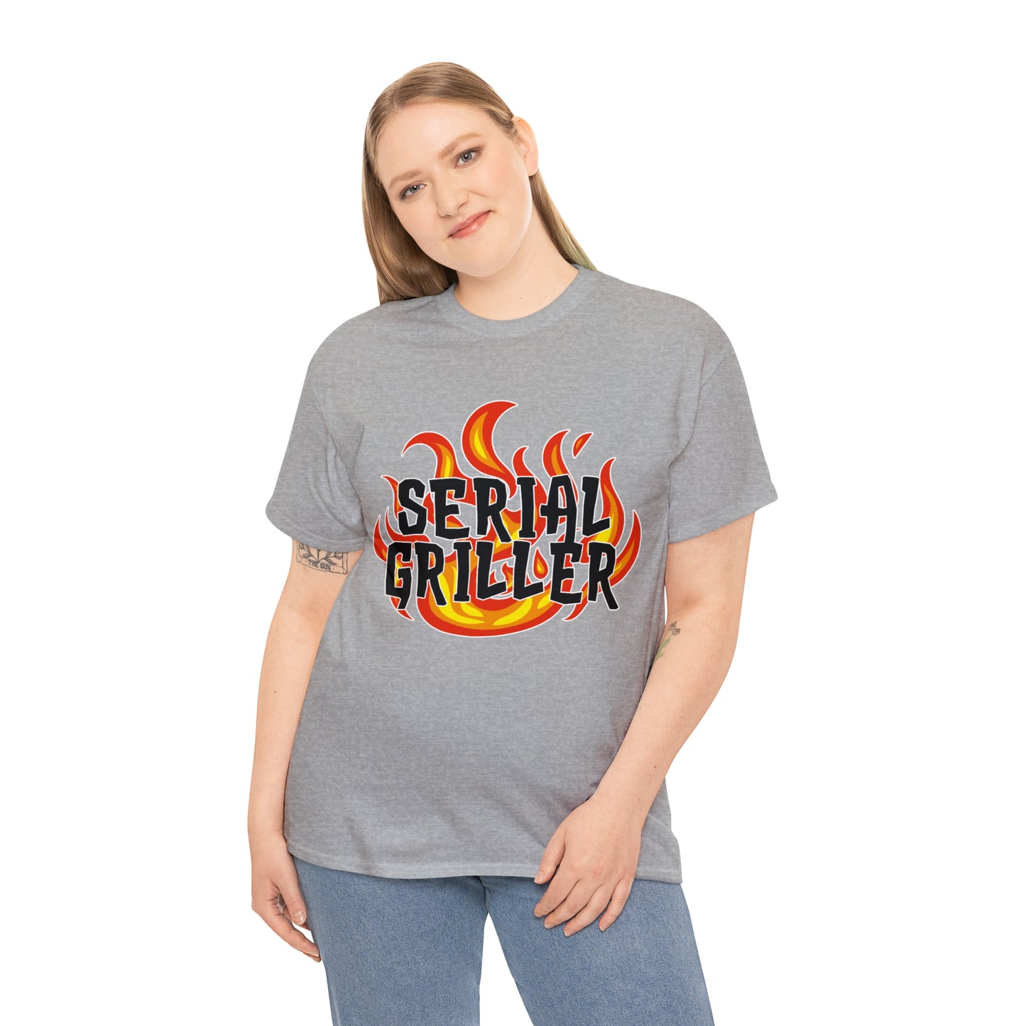 Serial Griller: Unisex Heavy Cotton Tee