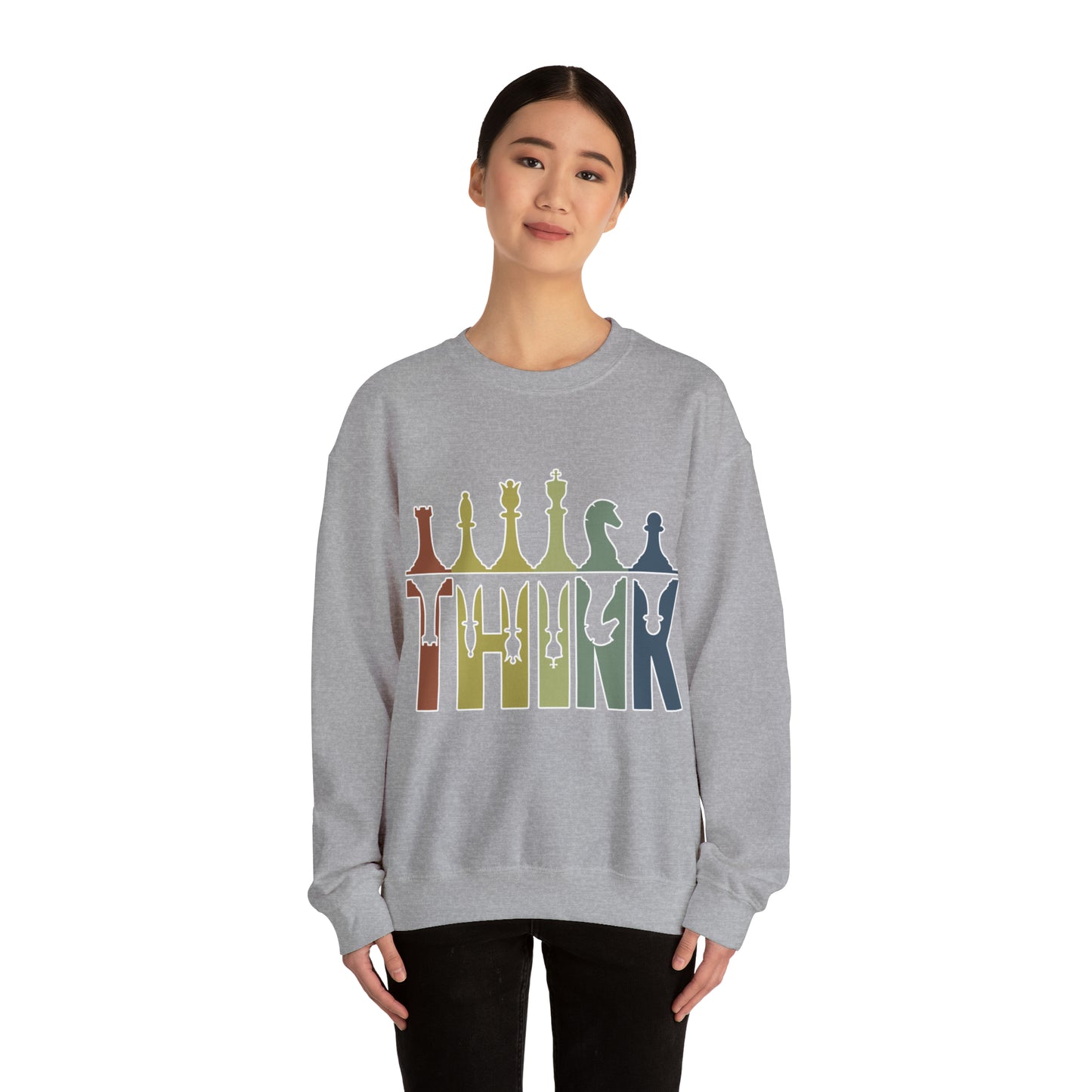 Think - Chess: Unisex Heavy Blend™ Crewneck Sweatshirt