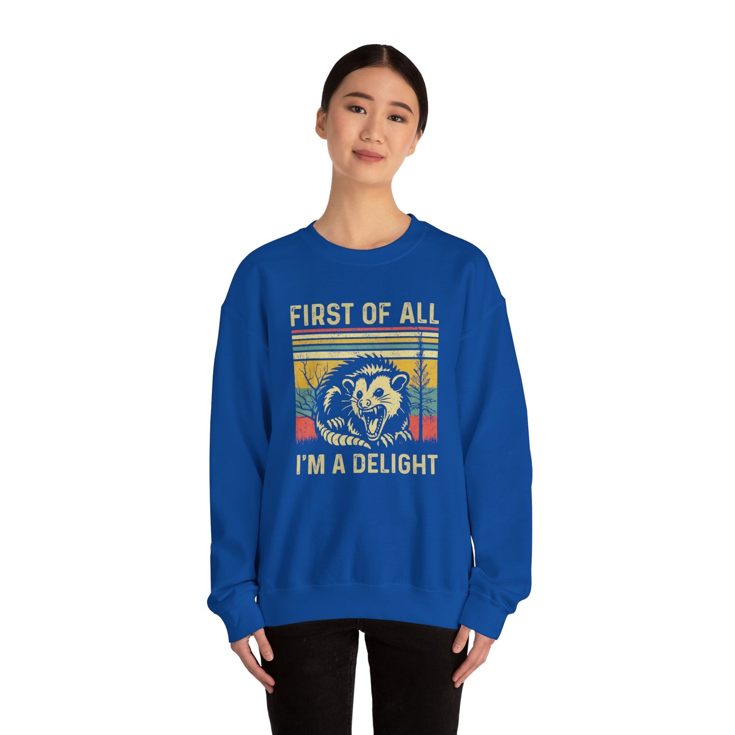 First of All I'm a Delight - Unisex Heavy Blend™ Crewneck Sweatshirt