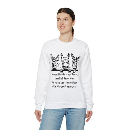 Remember Who TF You Are: Unisex Heavy Blend™ Crewneck Sweatshirt