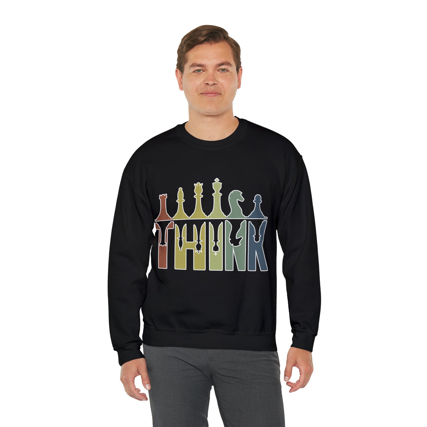 Think - Chess: Unisex Heavy Blend™ Crewneck Sweatshirt