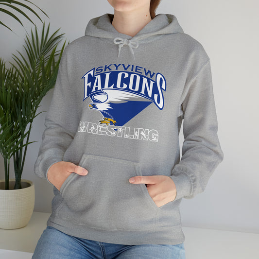 Skyview Falcons Wrestling: Unisex Heavy Blend™ Hooded Sweatshirt