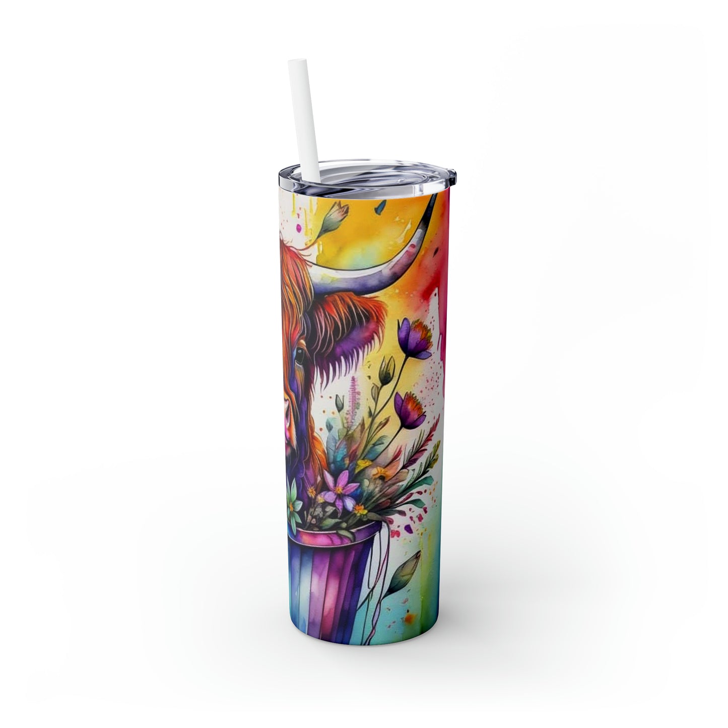 Rainbow Highland Cow - 20oz Tumbler