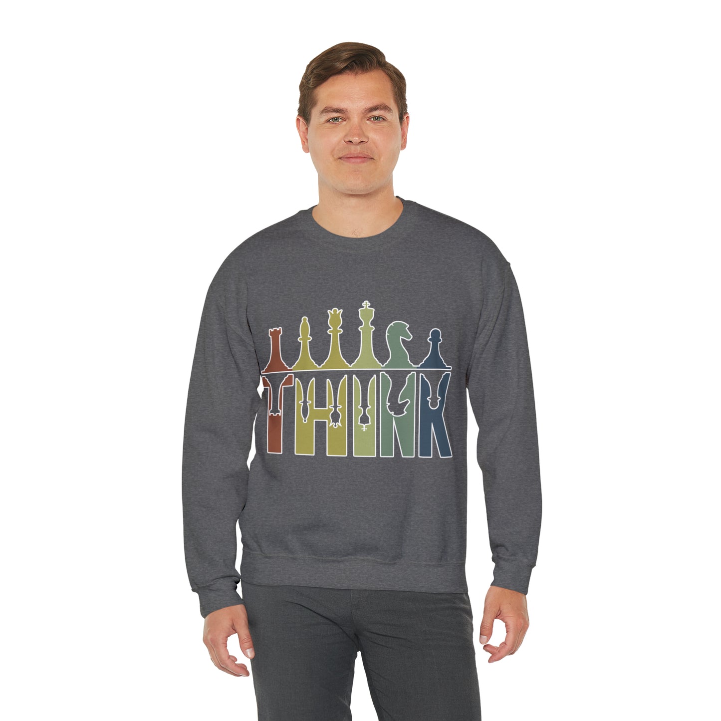 Think - Chess: Unisex Heavy Blend™ Crewneck Sweatshirt