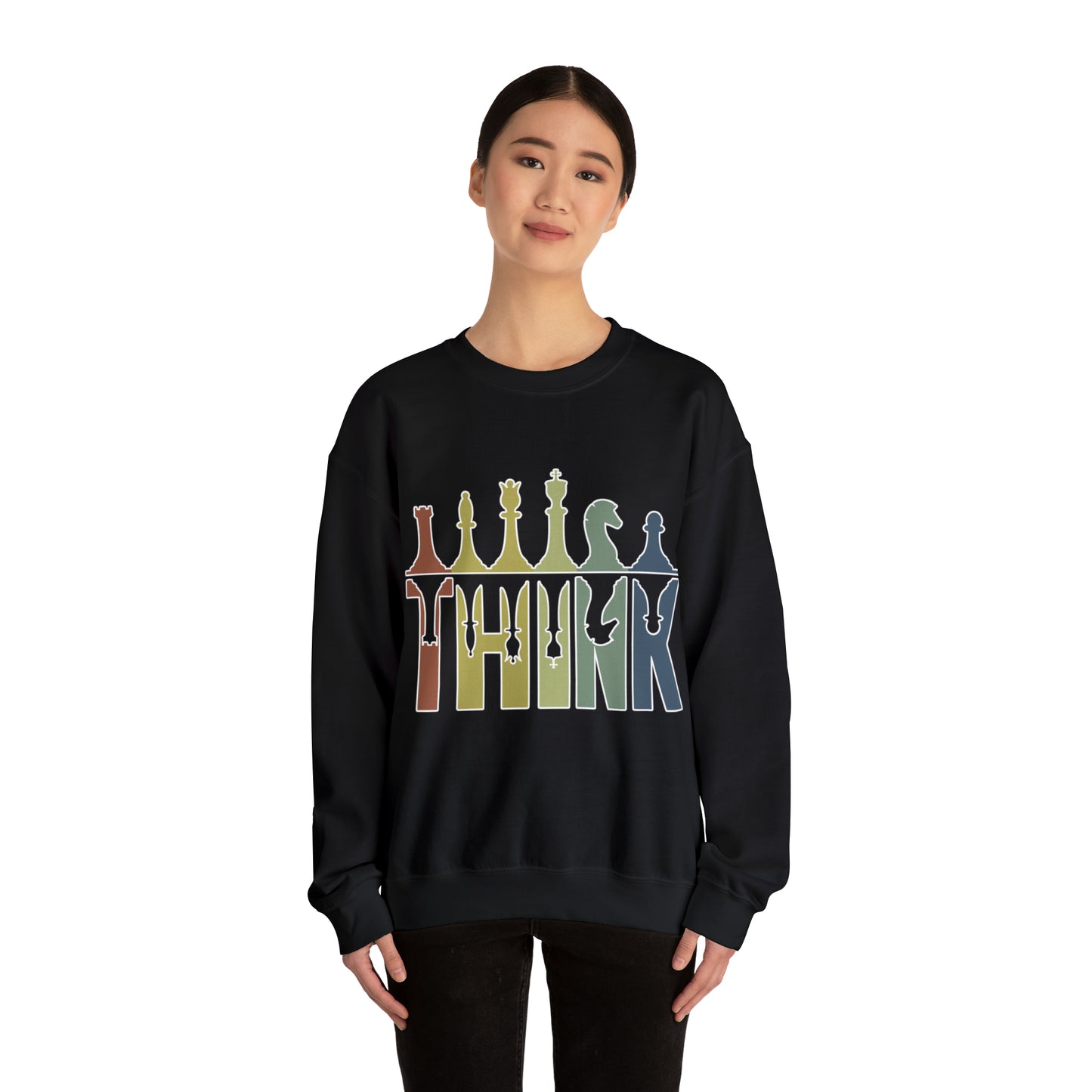 Think - Chess: Unisex Heavy Blend™ Crewneck Sweatshirt