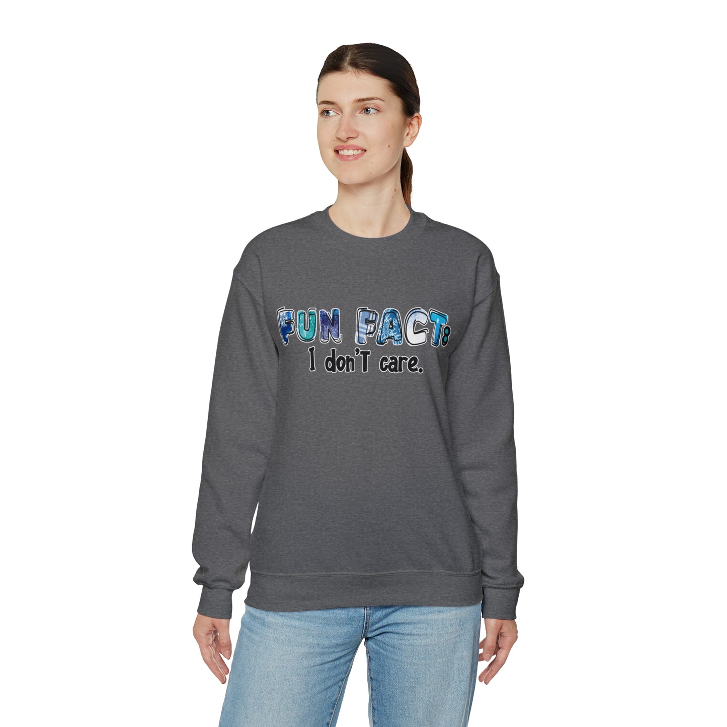 Fun Fact - I don't Care: Unisex Heavy Blend™ Crewneck Sweatshirt