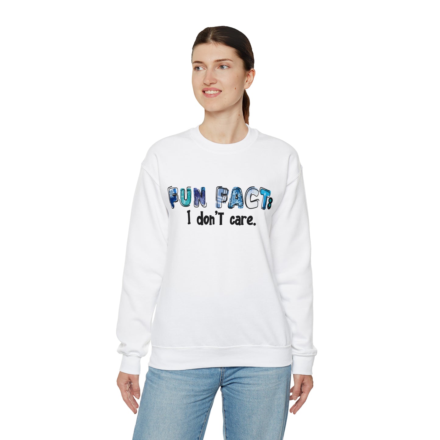 Fun Fact - I don't Care: Unisex Heavy Blend™ Crewneck Sweatshirt