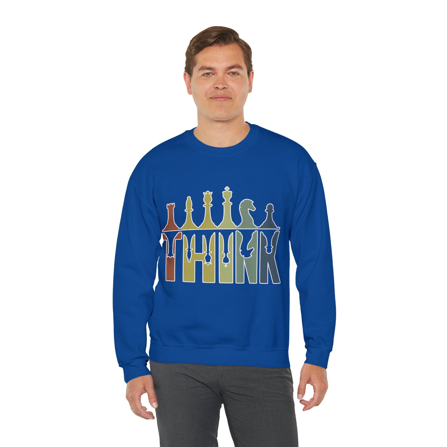 Think - Chess: Unisex Heavy Blend™ Crewneck Sweatshirt