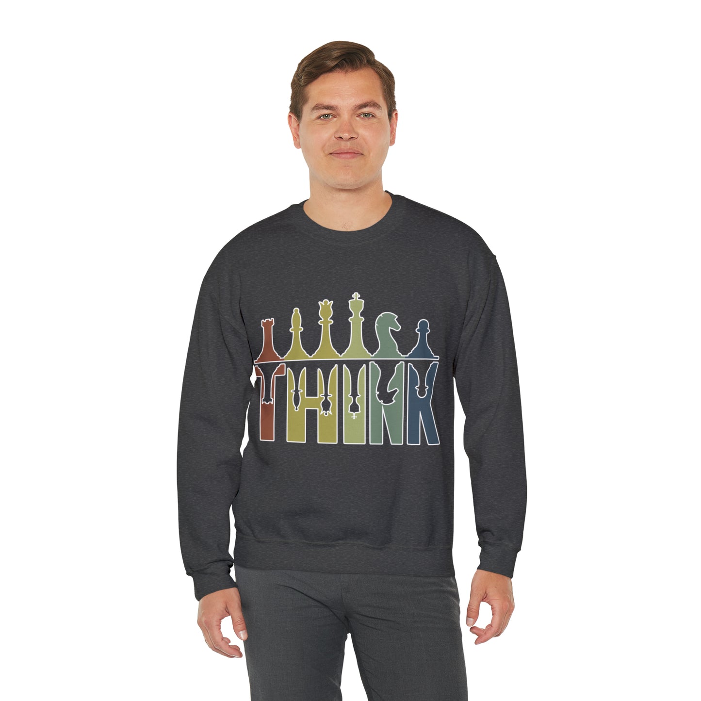 Think - Chess: Unisex Heavy Blend™ Crewneck Sweatshirt