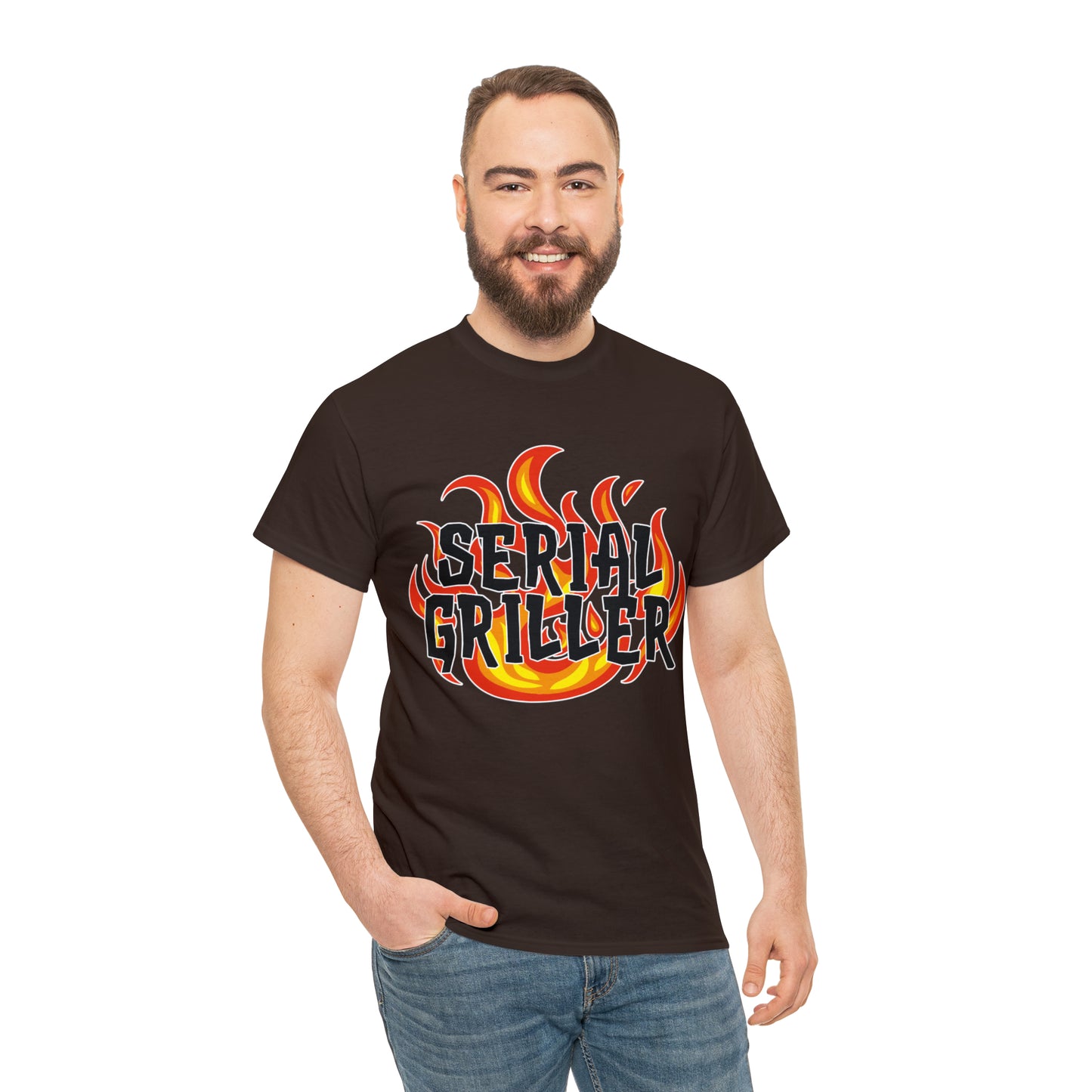 Serial Griller: Unisex Heavy Cotton Tee