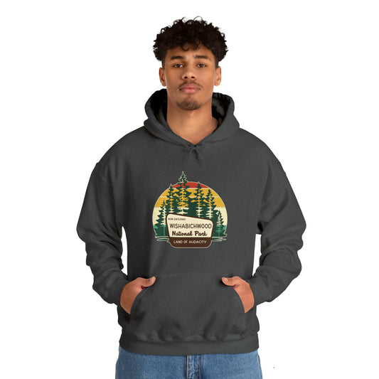 Now Entering Wishabichwood National Forest: Unisex Heavy Blend™ Hooded Sweatshirt