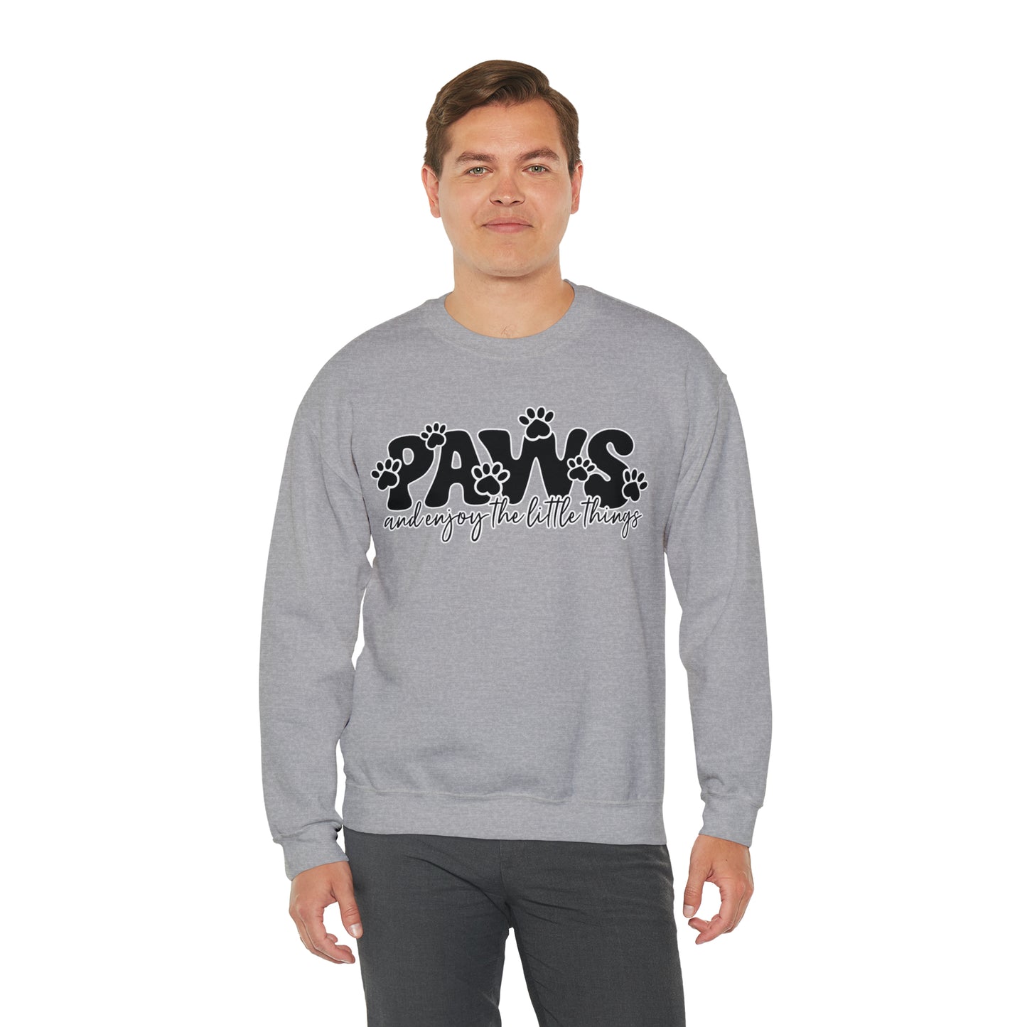 Paws & Enjoy the little things: Unisex Heavy Blend™ Crewneck Sweatshirt