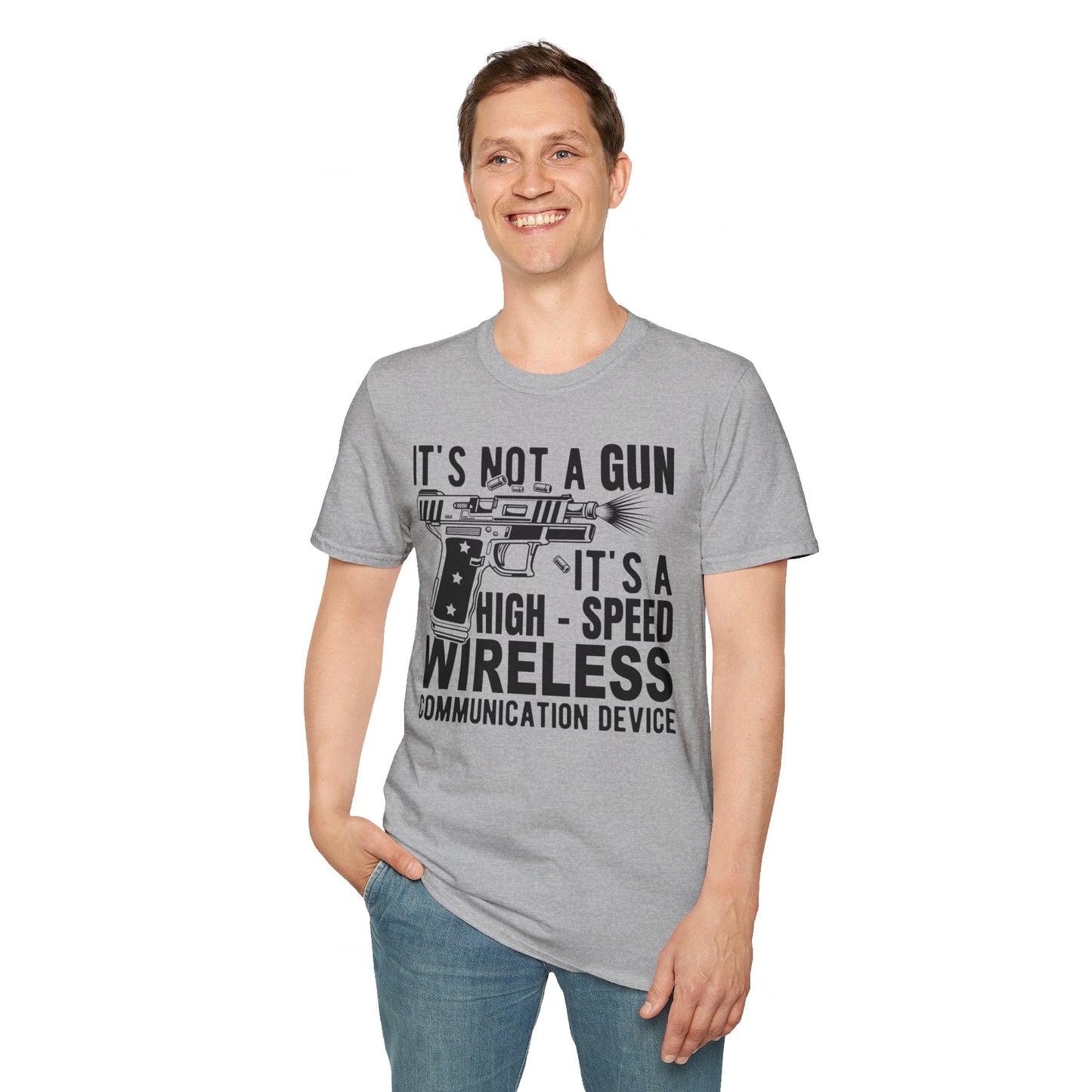 High Speed Communication Device Unisex Softstyle T-Shirt