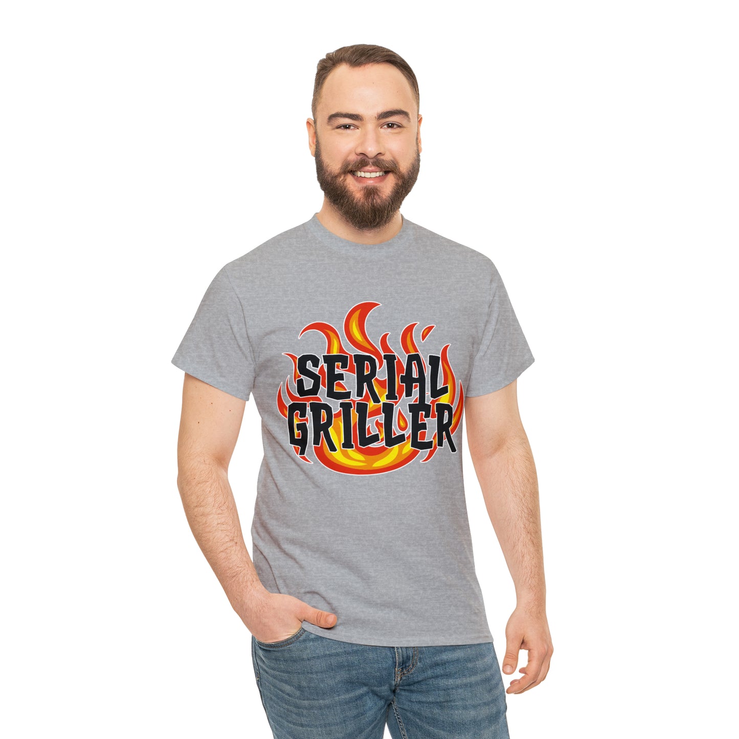 Serial Griller: Unisex Heavy Cotton Tee