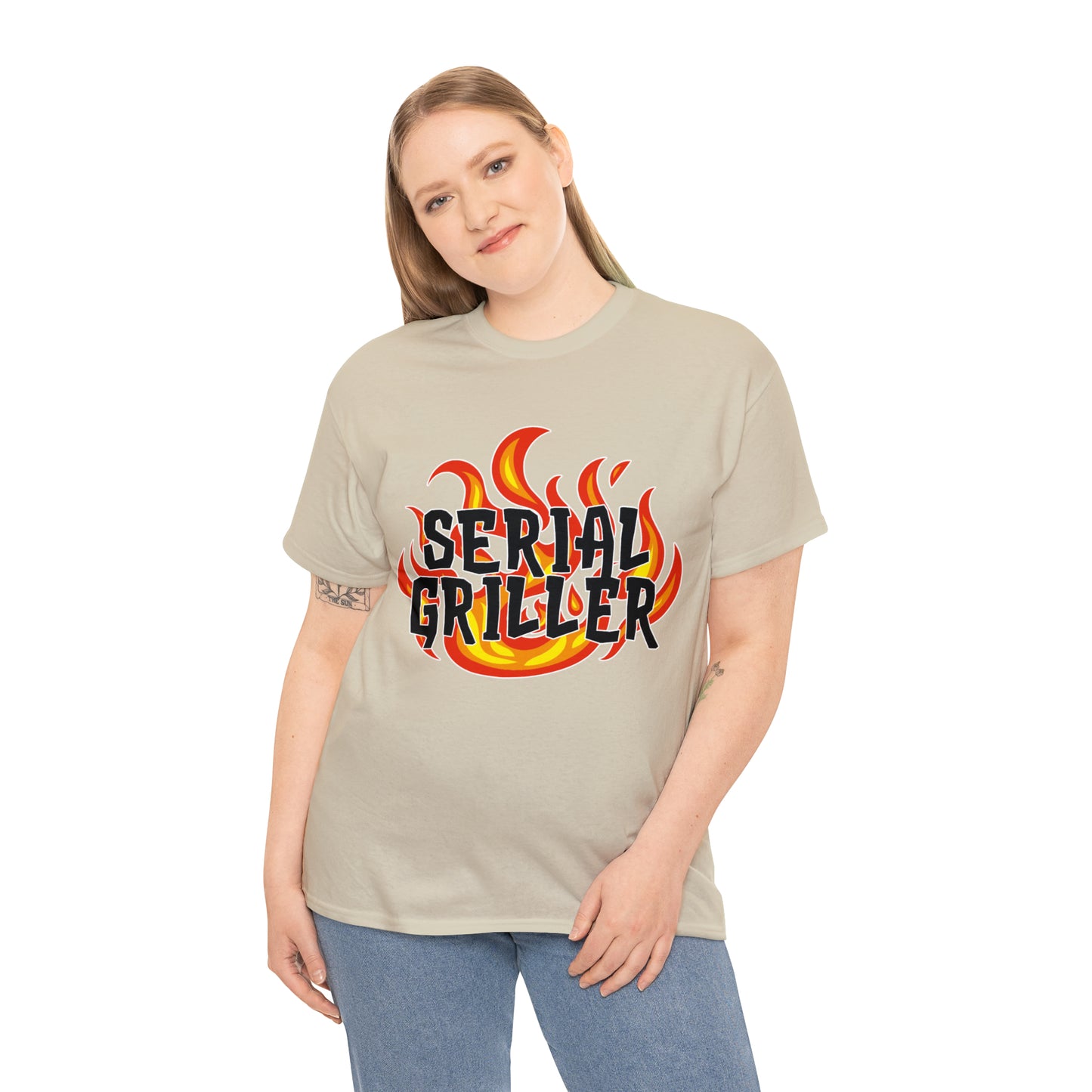 Serial Griller: Unisex Heavy Cotton Tee