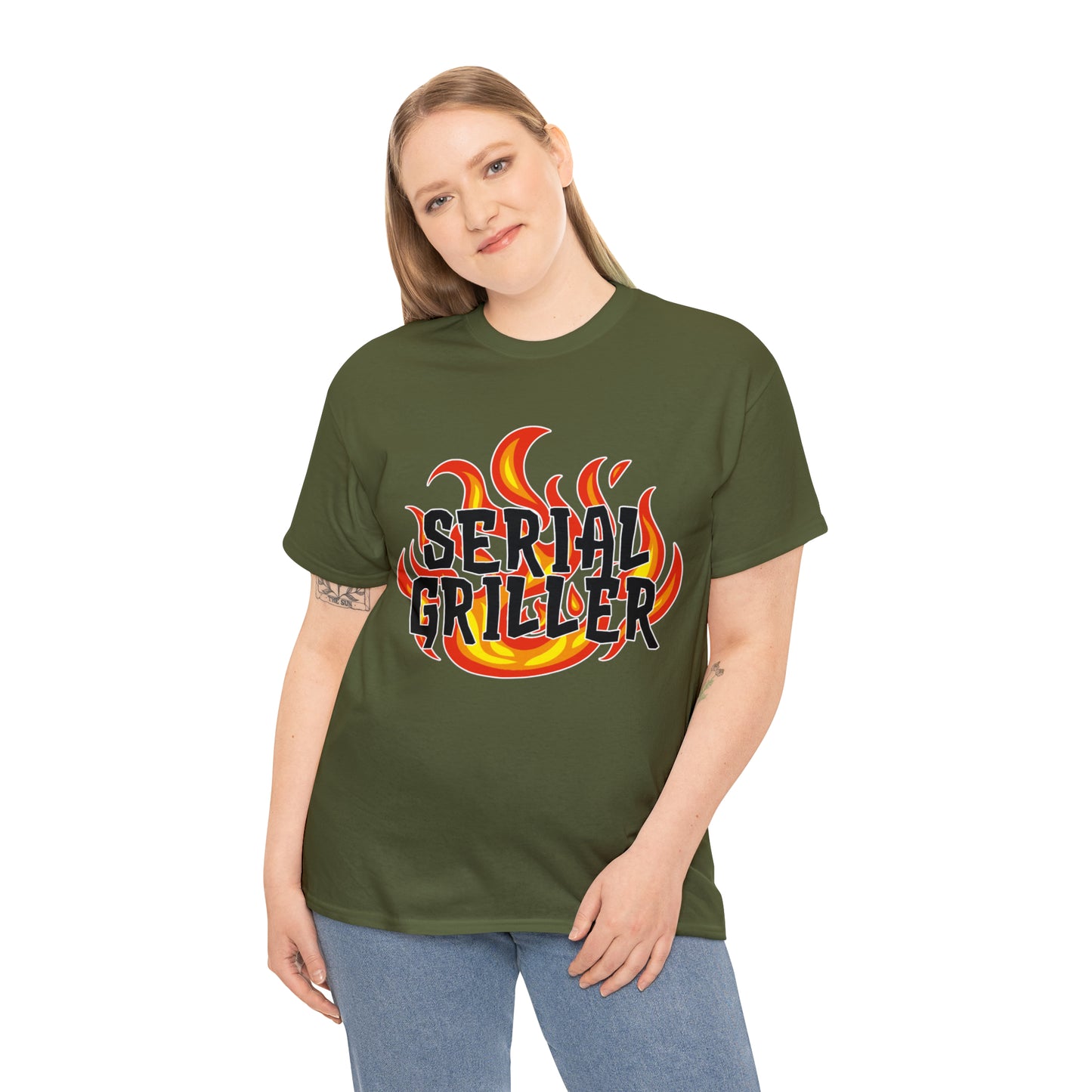 Serial Griller: Unisex Heavy Cotton Tee