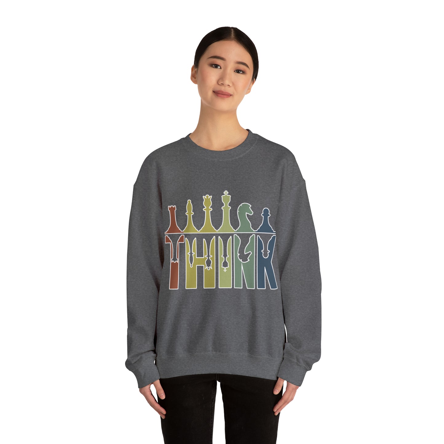 Think - Chess: Unisex Heavy Blend™ Crewneck Sweatshirt