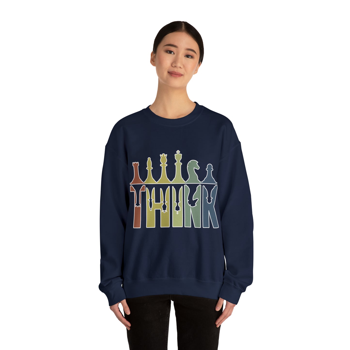 Think - Chess: Unisex Heavy Blend™ Crewneck Sweatshirt